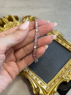 Sparkling Pink Tennis Bracelet - Brand